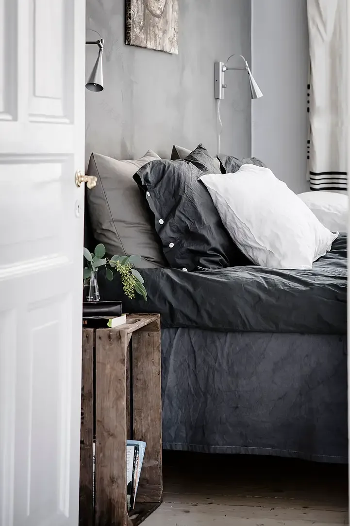 周末美图 | 瑞典灰白色调公寓设计-13