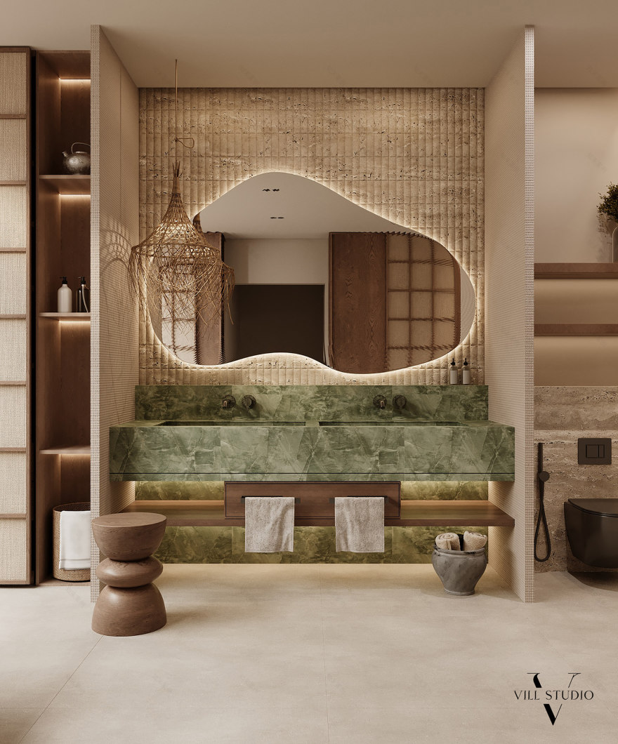 WABI-SABI MASTER BATH & DRESSING INTERIOR | KSA-0