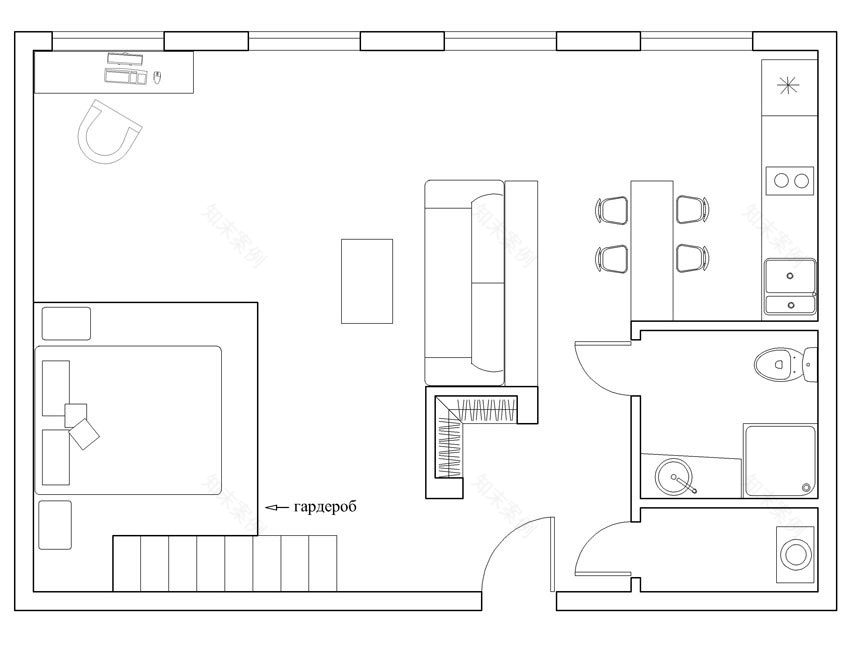 圣彼得堡50平单身公寓工作室设计丨俄罗斯圣彼得堡-8