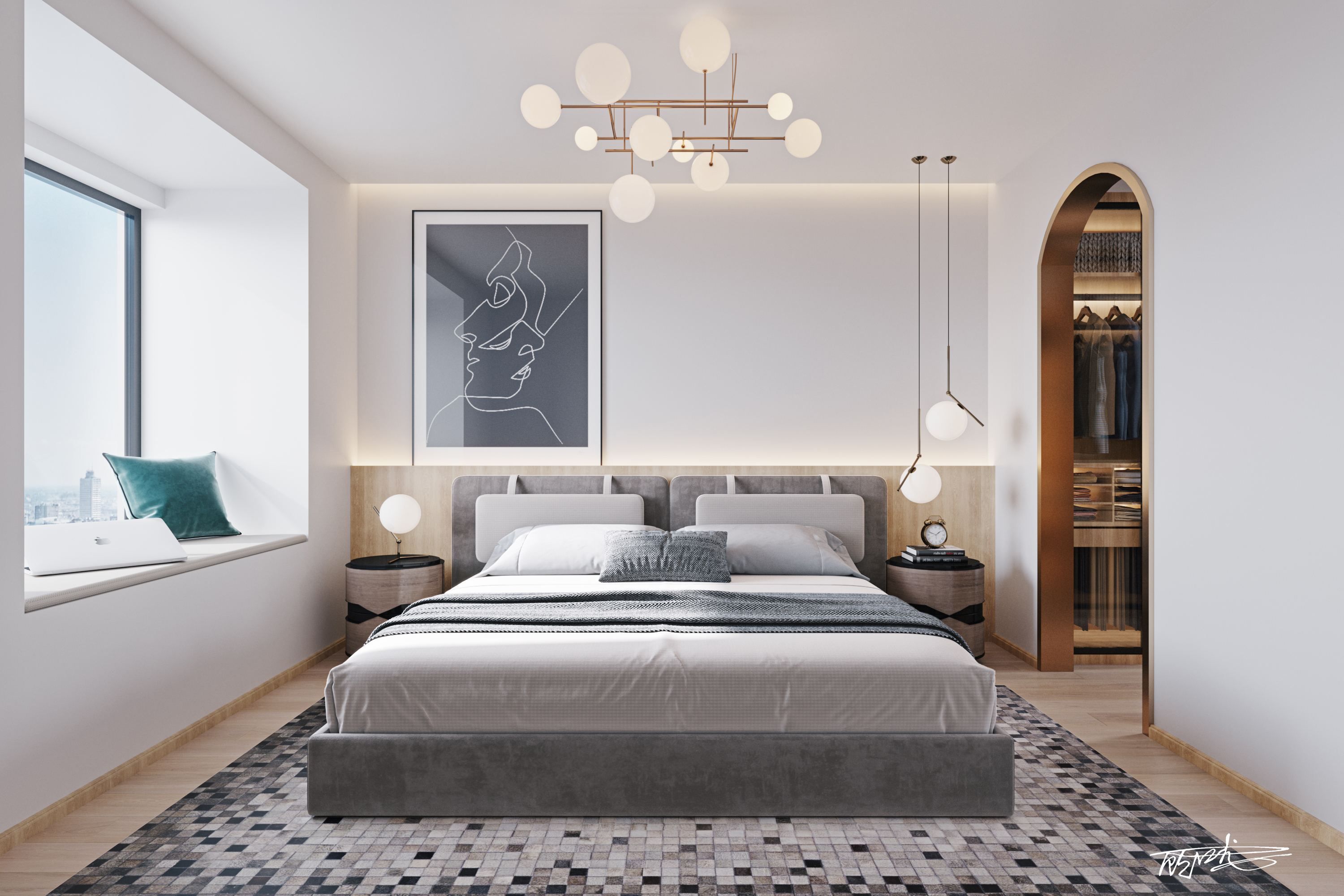 江苏南通源兴花苑 120 平米清新原味空间设计-14