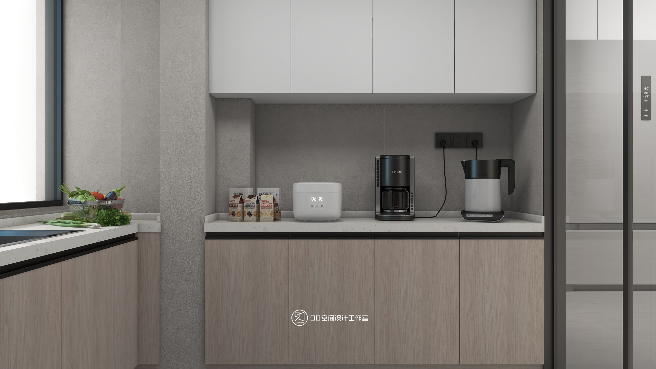 星月糖现代奶油风格丨90 空间设计-23