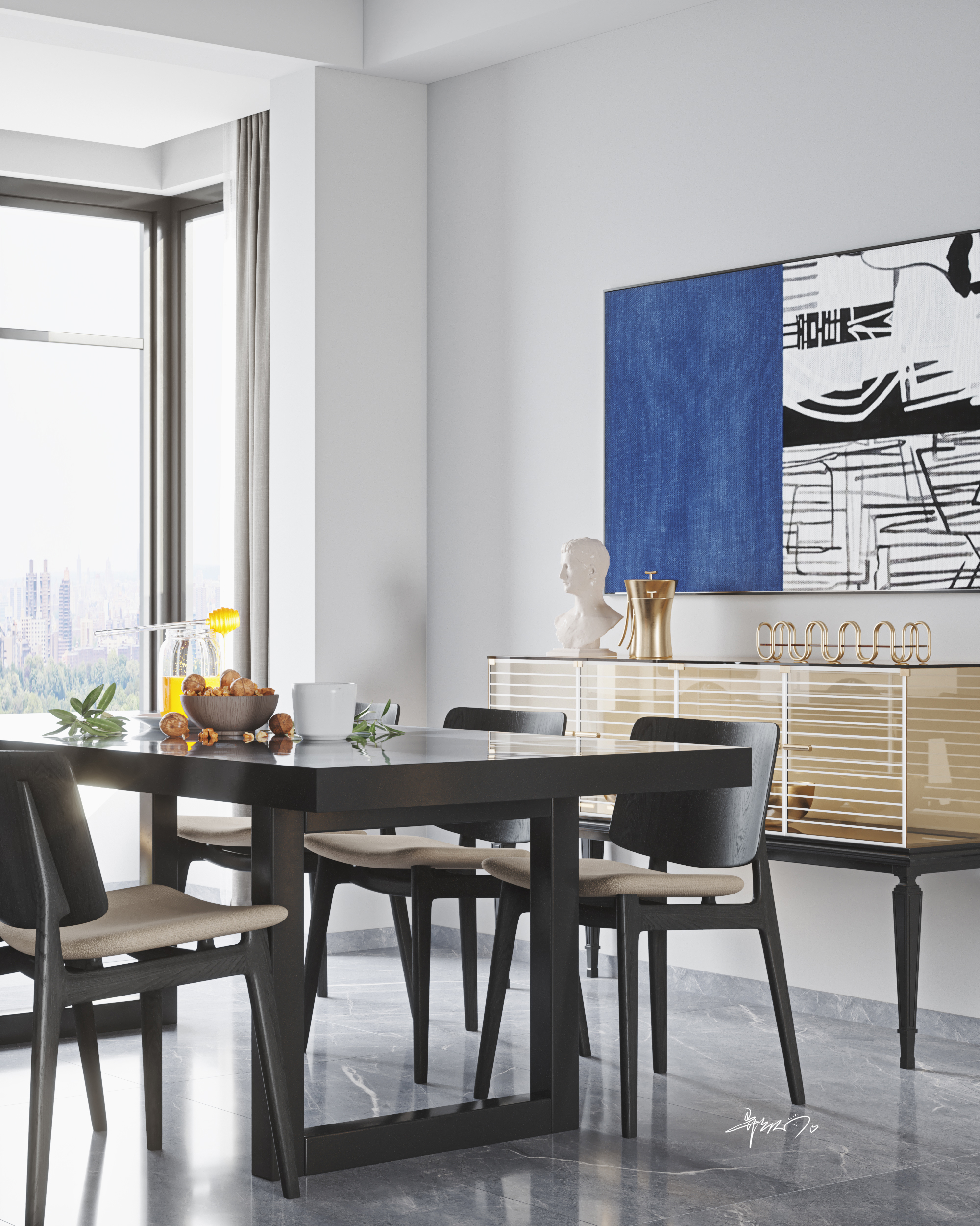 简约现代风酒店客房设计丨知名设计师-3