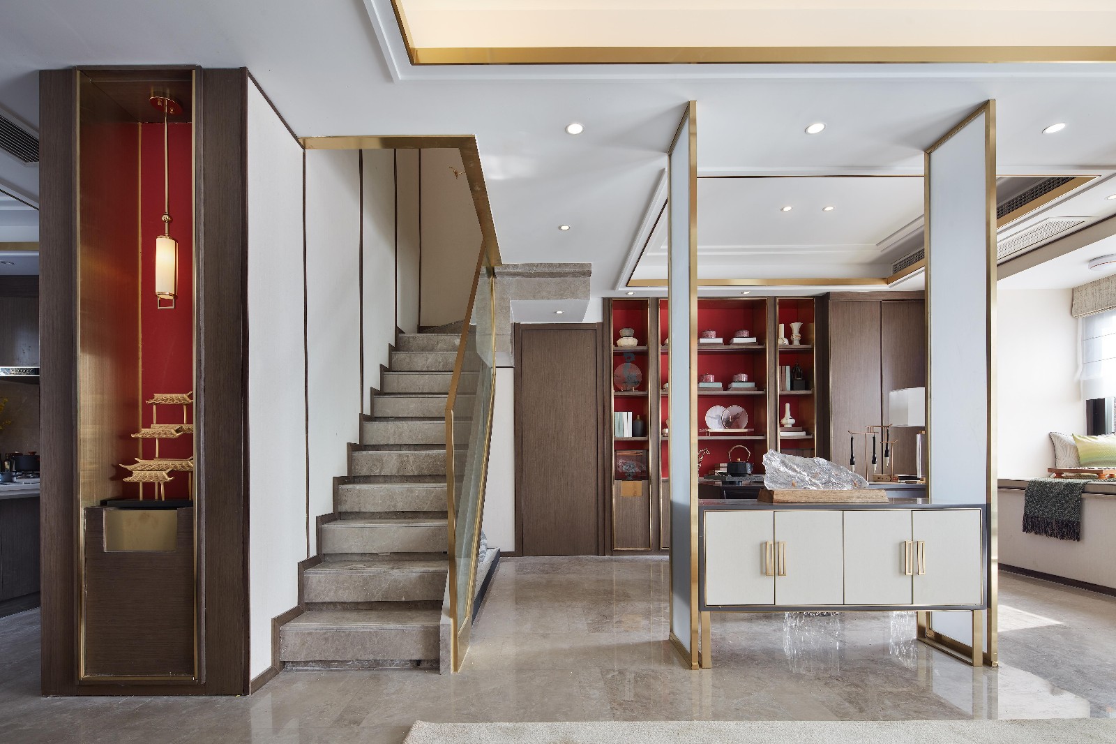 苏州正荣盛泽145㎡新中式样板间  印象空间设计-19