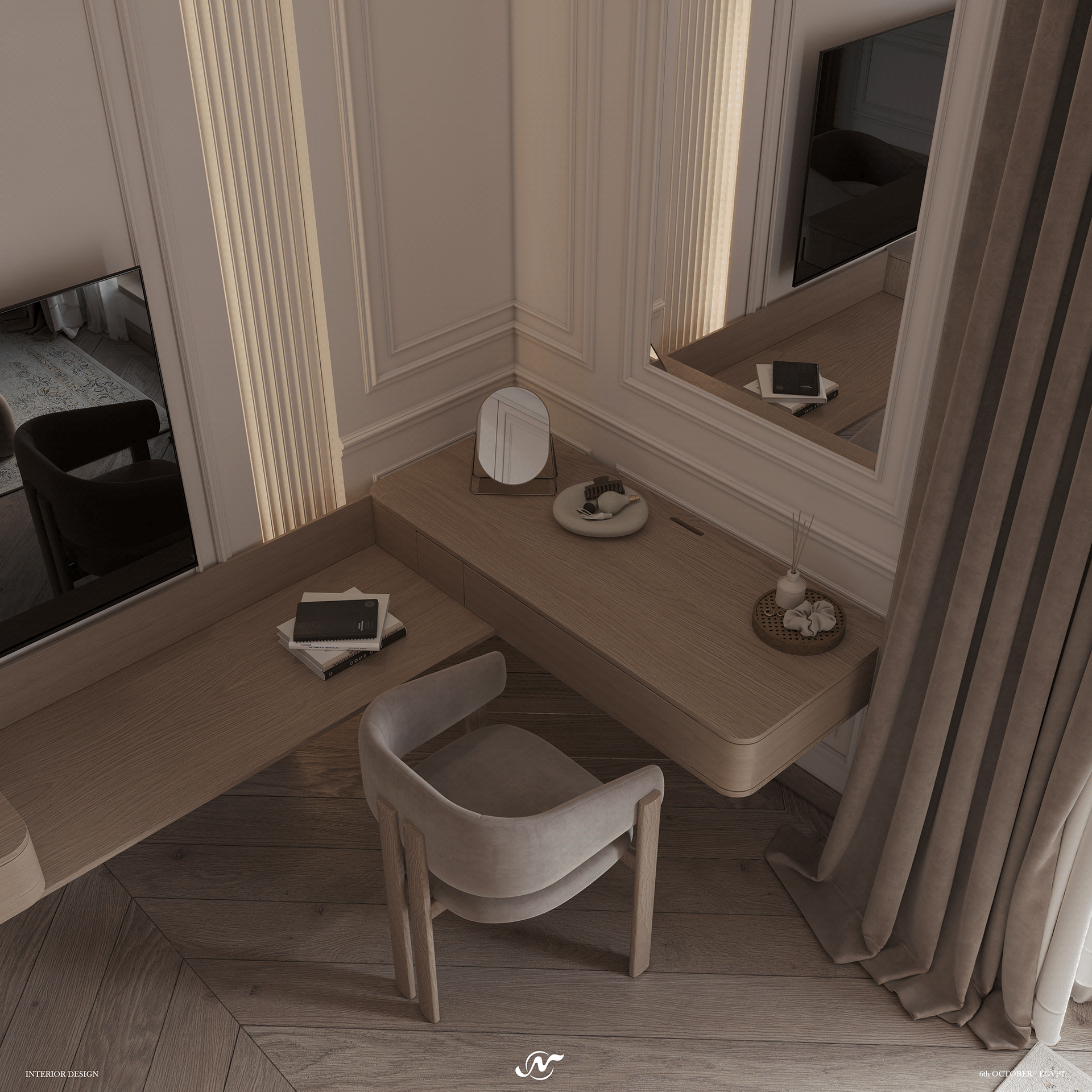 新古典风格卧室丨Yasmine El  Dragieny-15