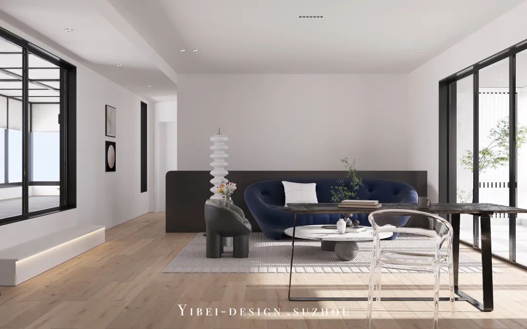 现代简约复式空间设计丨中国苏州丨YIBEI DESIGN-23