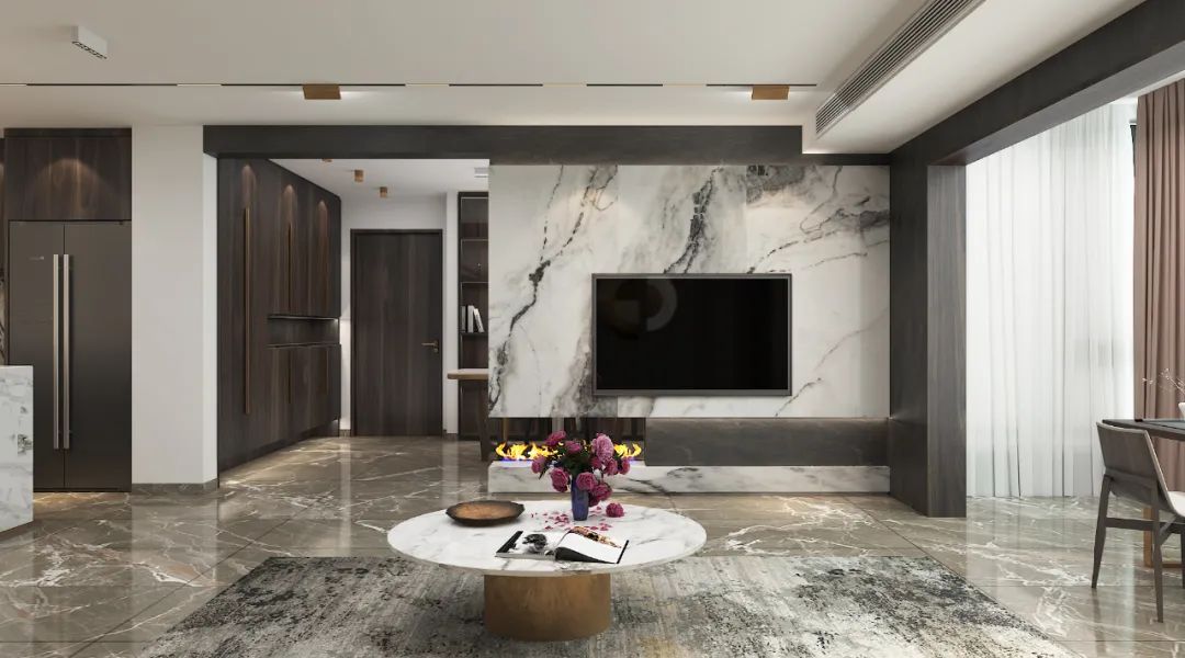 山水绿石韵,时尚简约中的奢华之家-5