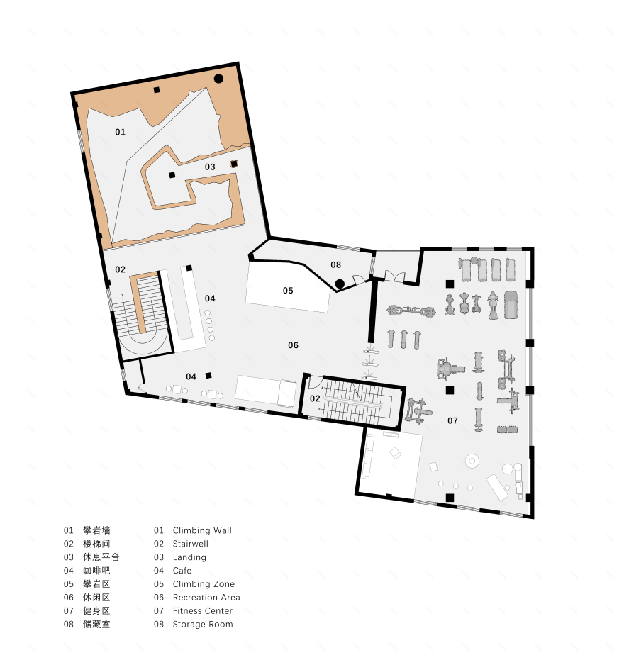 上海古北晨道攀岩馆丨中国上海丨平介设计-52