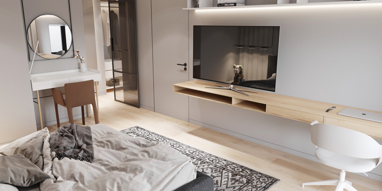 65平 简约白色系空间设计！-16