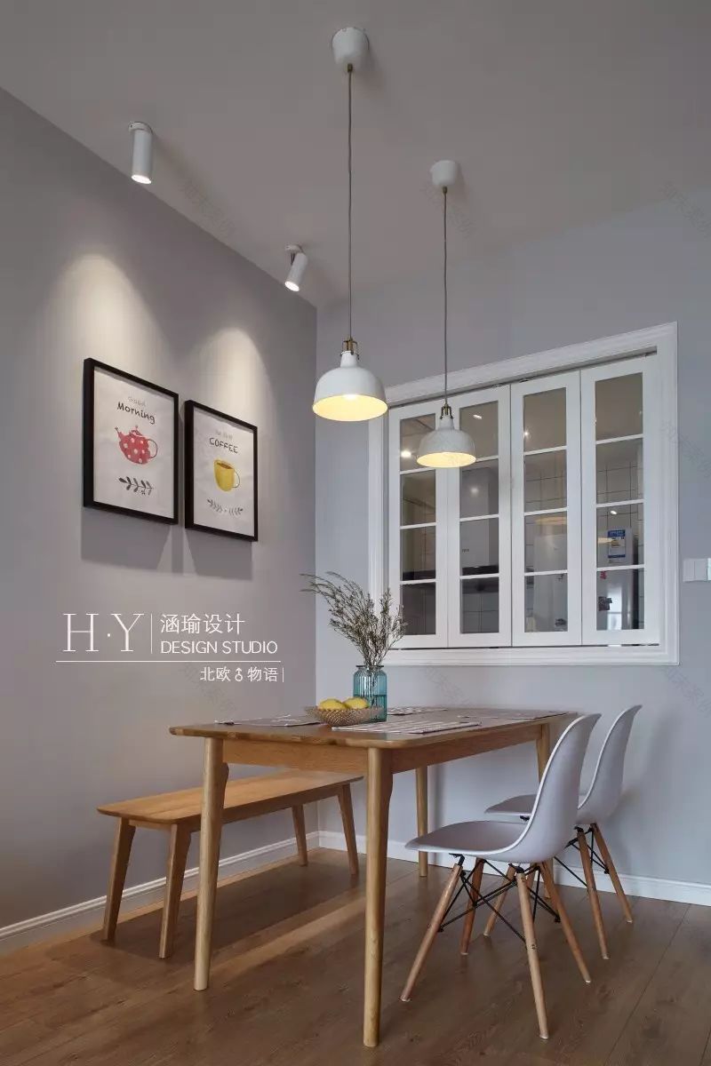 涵瑜设计打造 89㎡北欧清新风,实现空间通透与互动-18