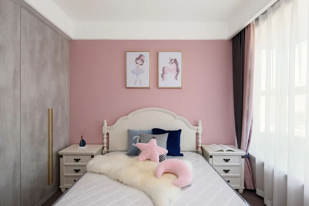 美式轻奢三室两厅丨锦华装饰-22