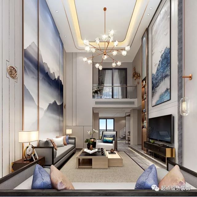 200㎡顶层复式——新中式风格《湖南茶陵》-0