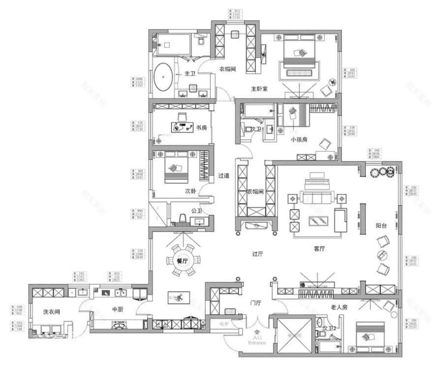 西安 330㎡新古典主义家居,融入现代元素,打造独特自我空间-41
