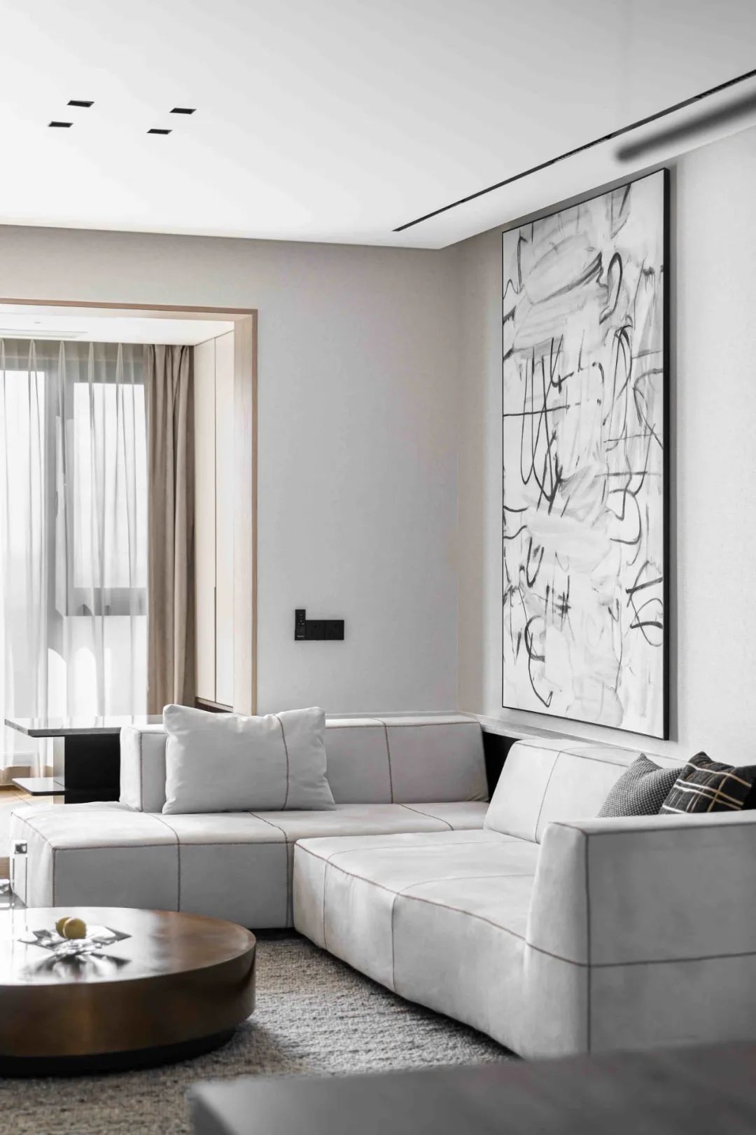 大理石+原木，80后业主的现代风四居室 | 花漾美作-56