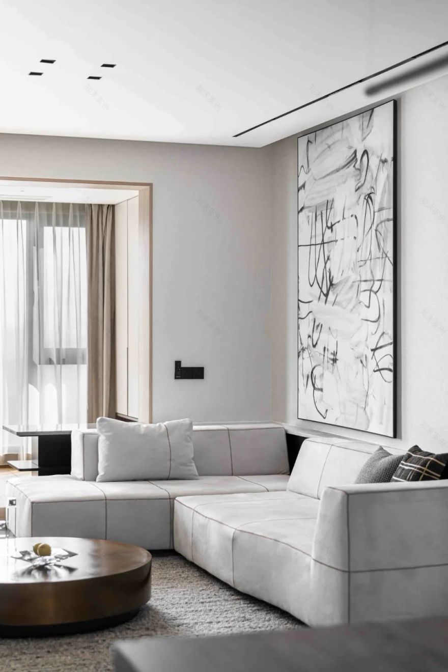 大理石+原木,80后业主的现代风四居室 | 花漾美作-56