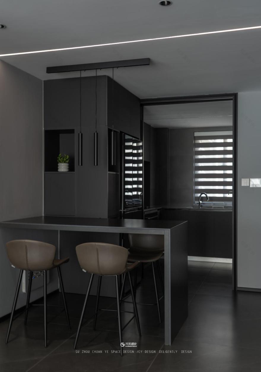 暗黑系精装房 · 现代简约的优雅与神秘-41