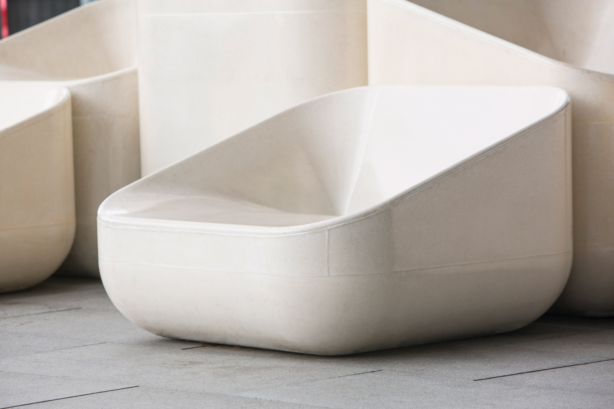 Raw Edges creates concrete armchairs for Greenwich Peninsula-5