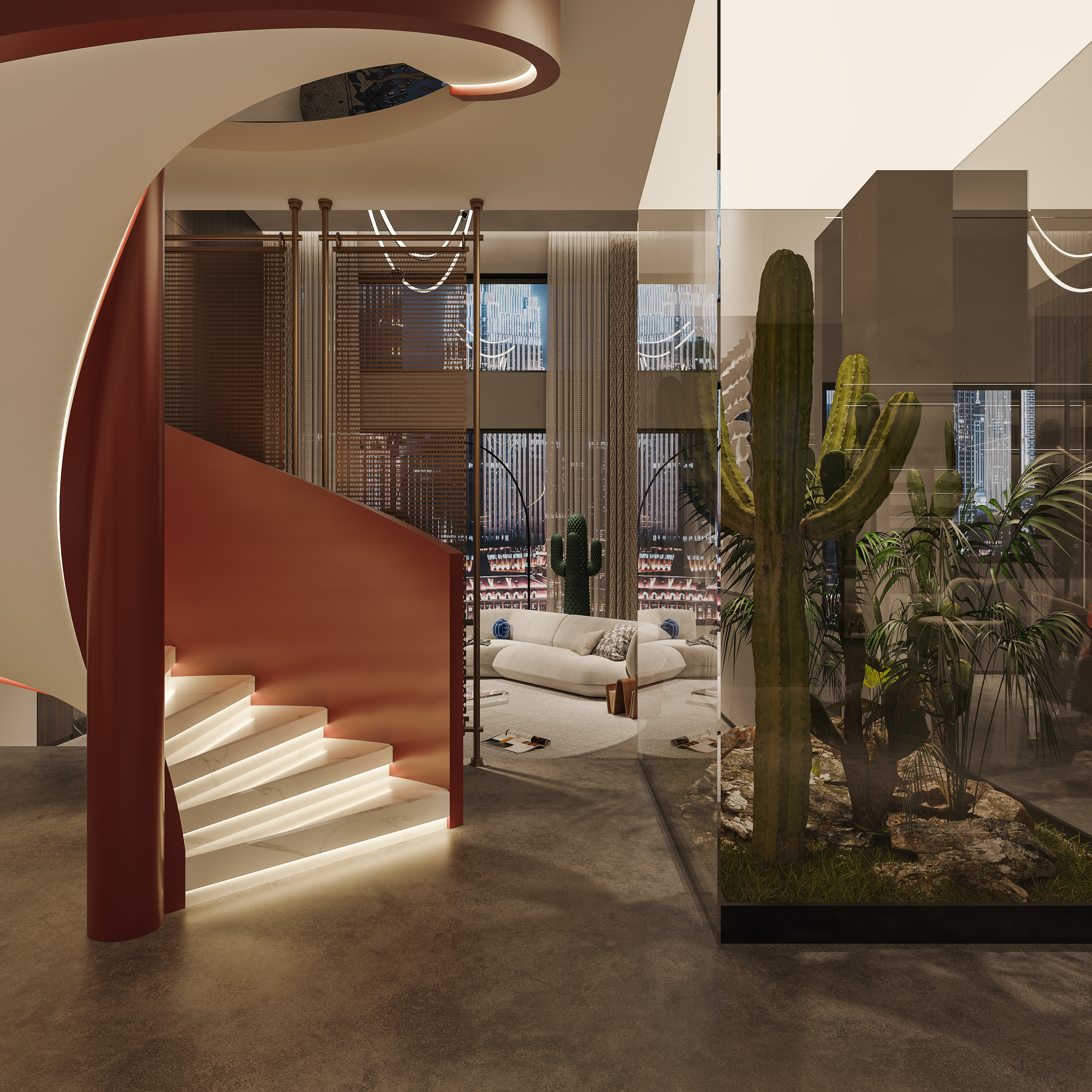 别墅室内客厅、卧室现代设计-12