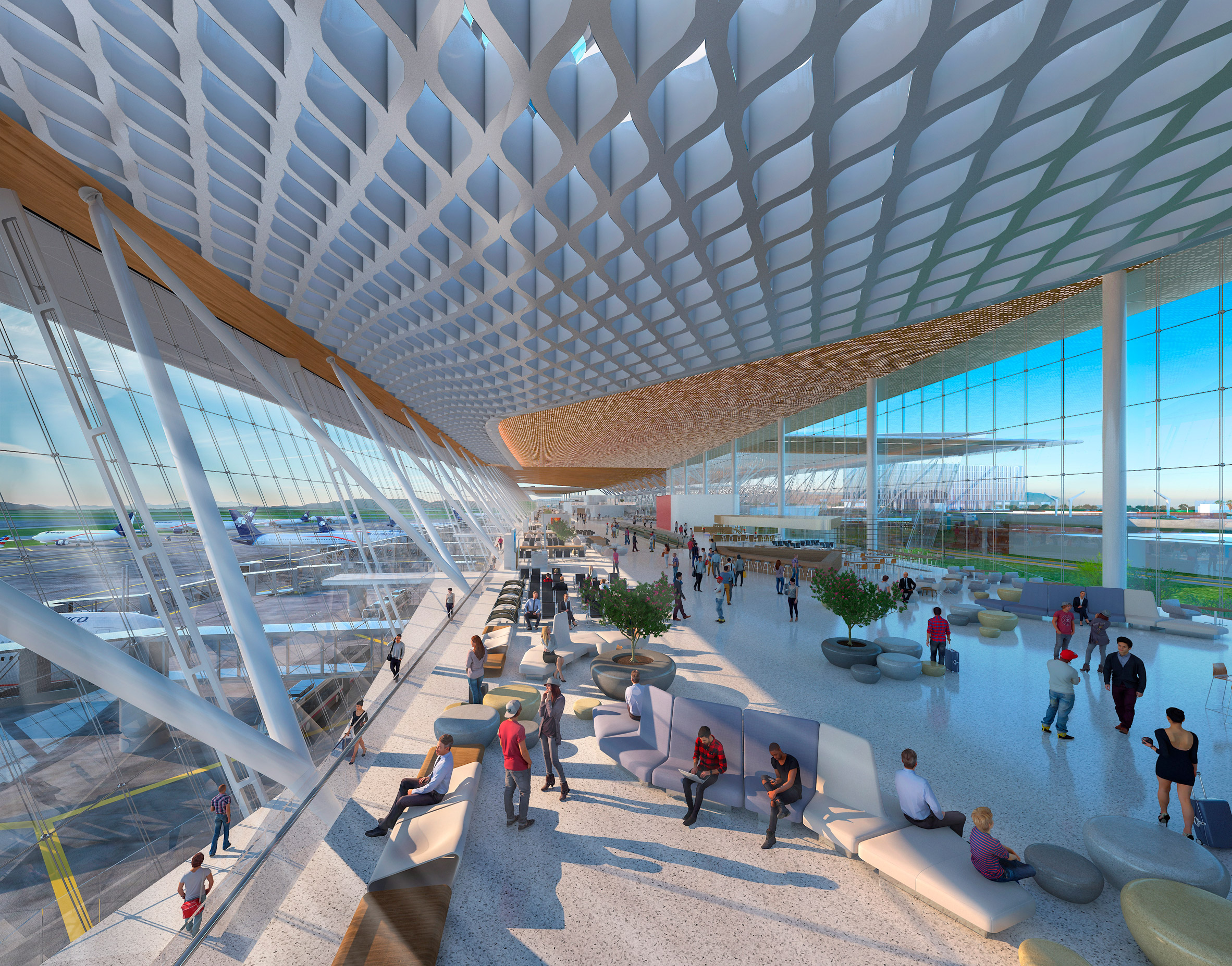 墨西哥第二大城市机场新航站楼,灵感来自当地风光-13