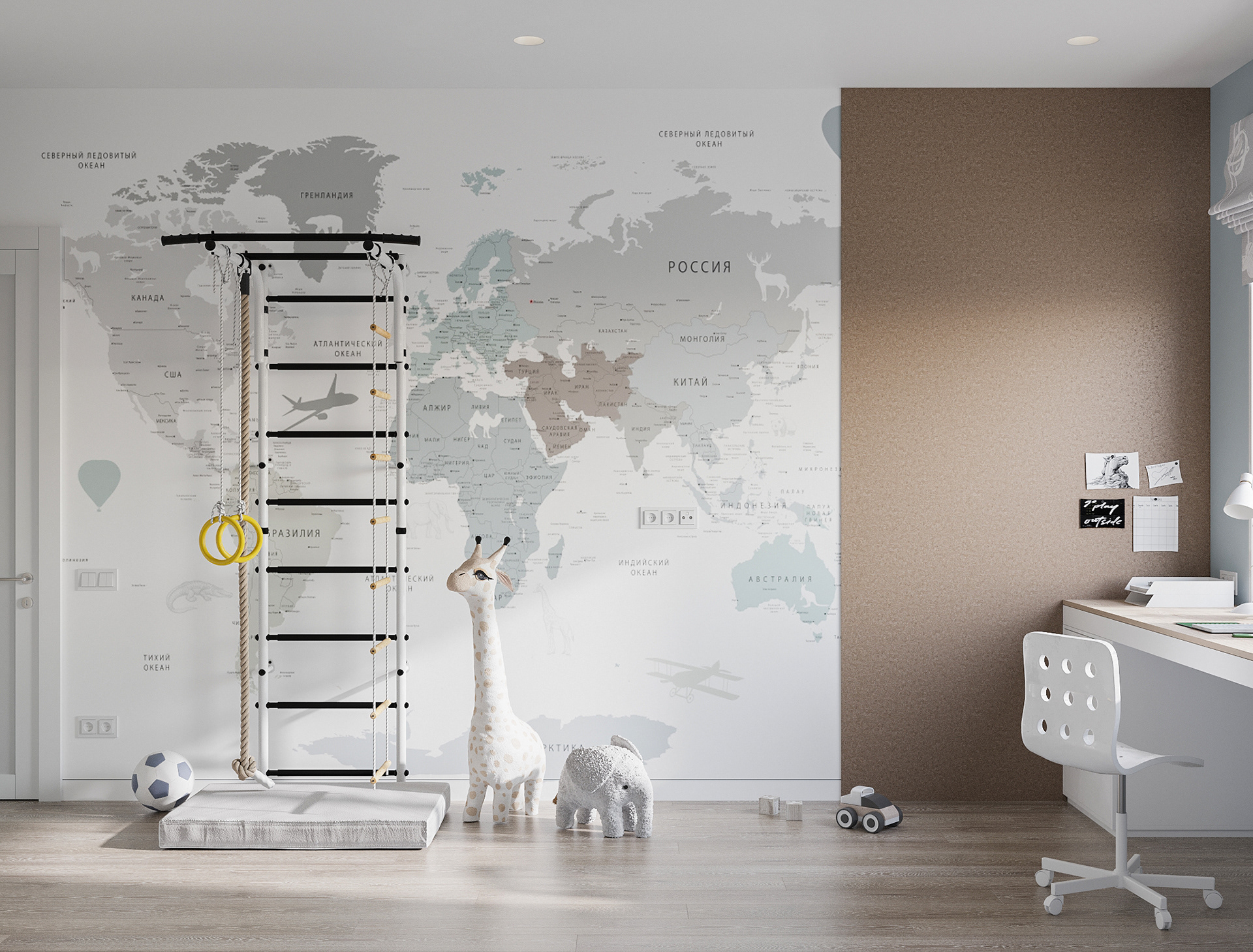 Childroom in blue colors-4