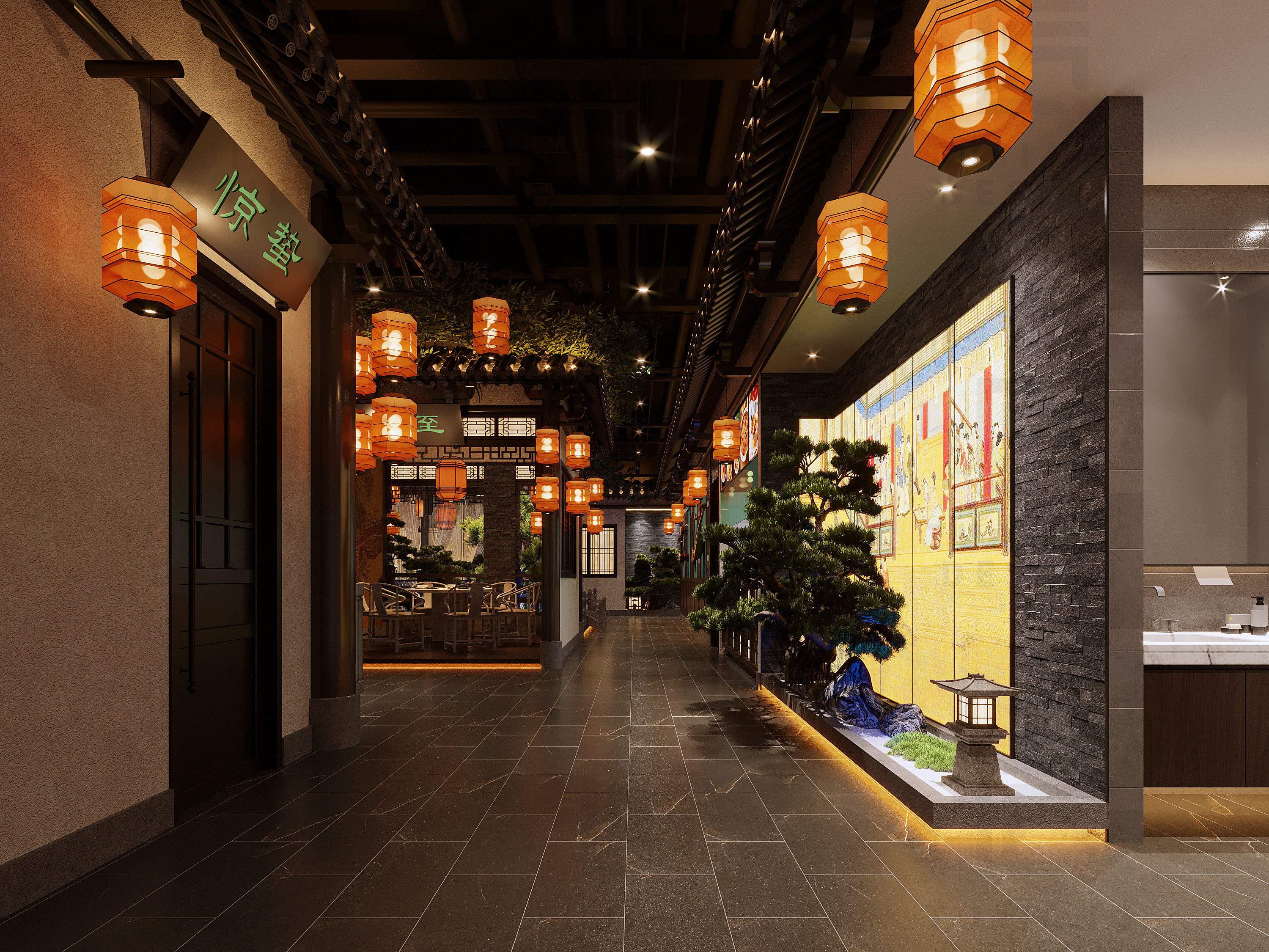 古风式的中餐厅设计成这样，先来一碗米饭再说！-3