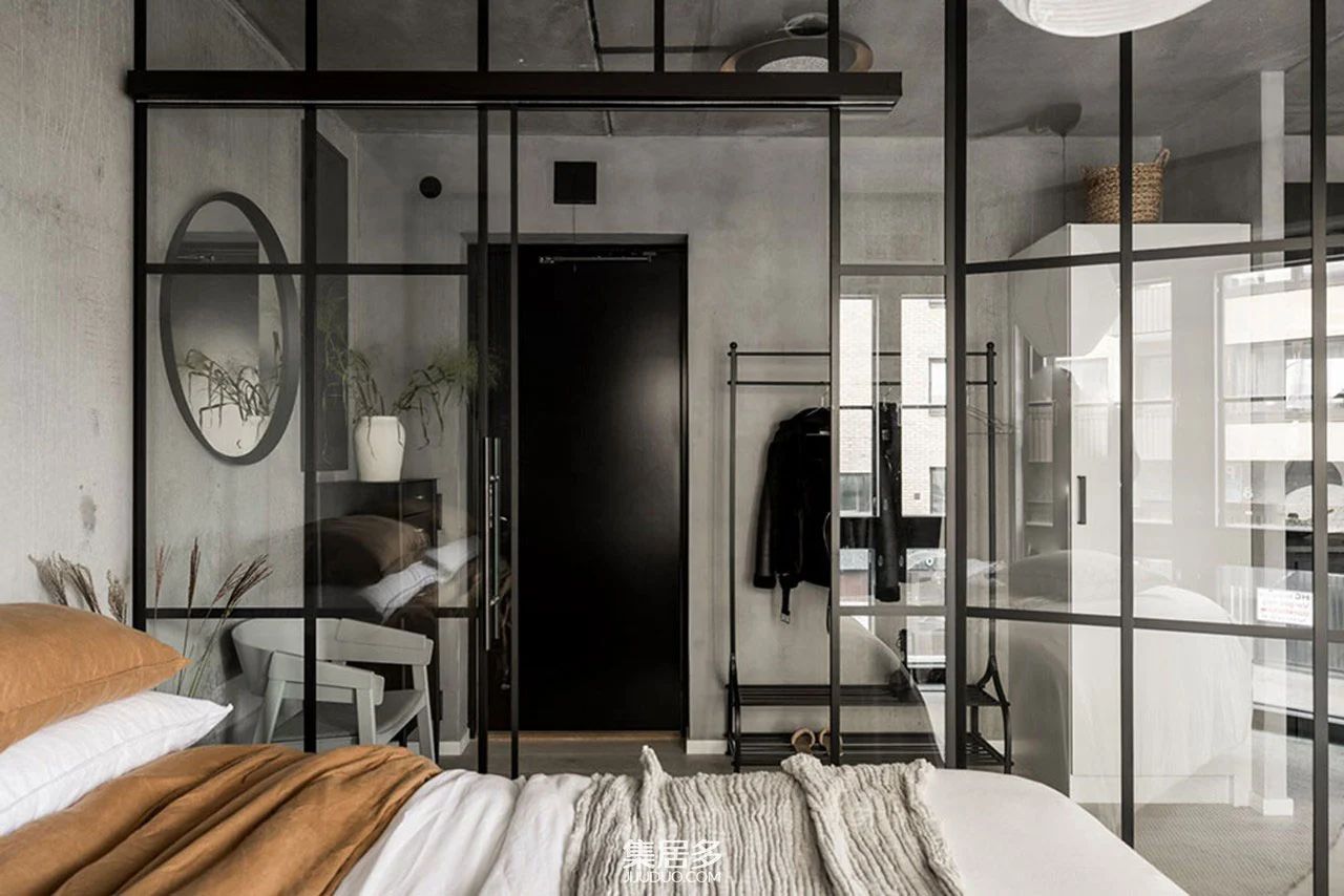 混凝土墙的斯堪的纳维亚小型公寓丨瑞典-19