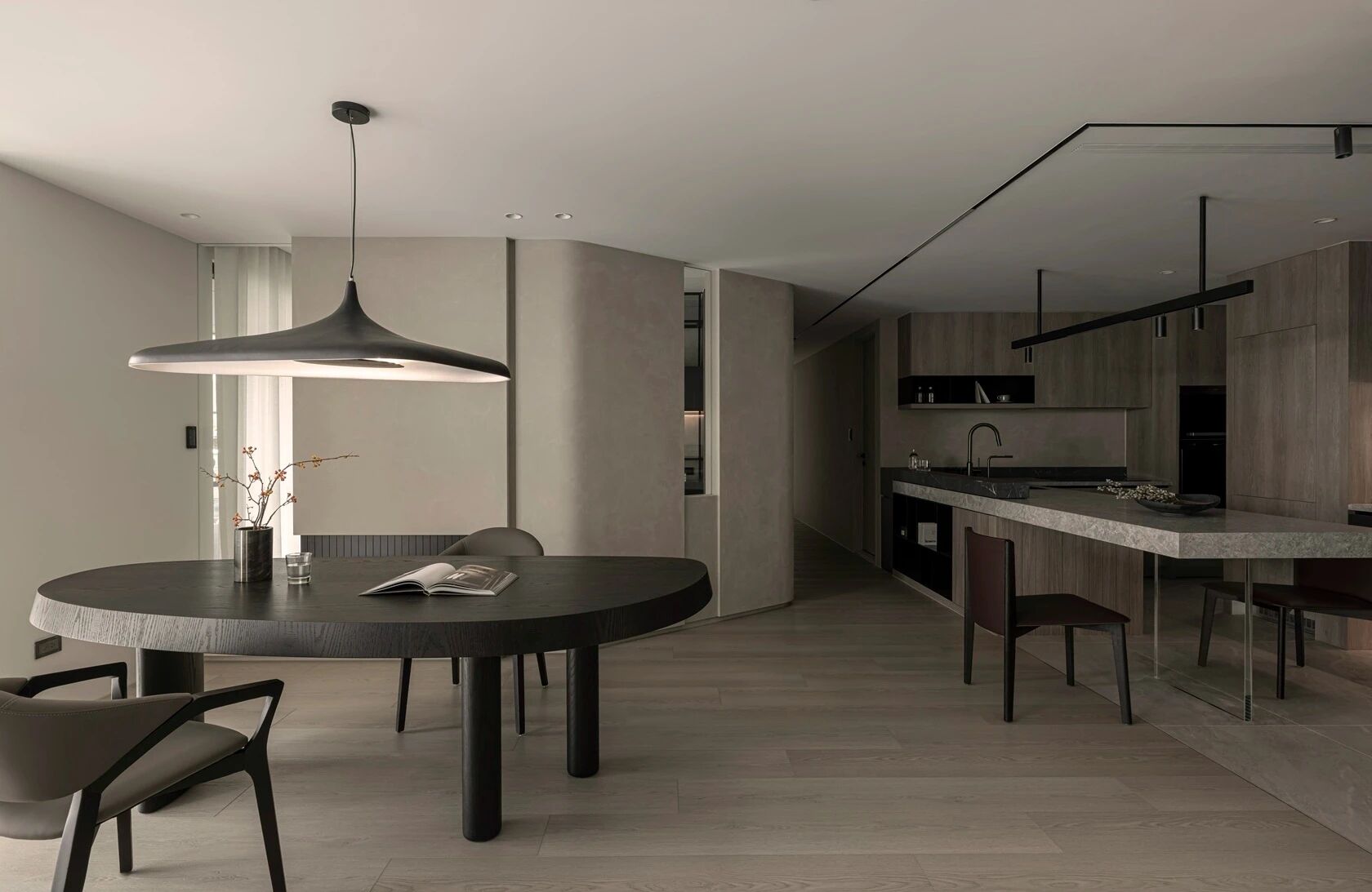 以大地色系与极简语言,构筑155平弹性功能丨中国台中丨新橙设计-8