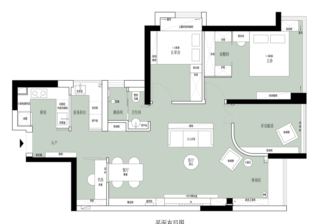 95㎡轻法式二手房改造丨中国广州-10