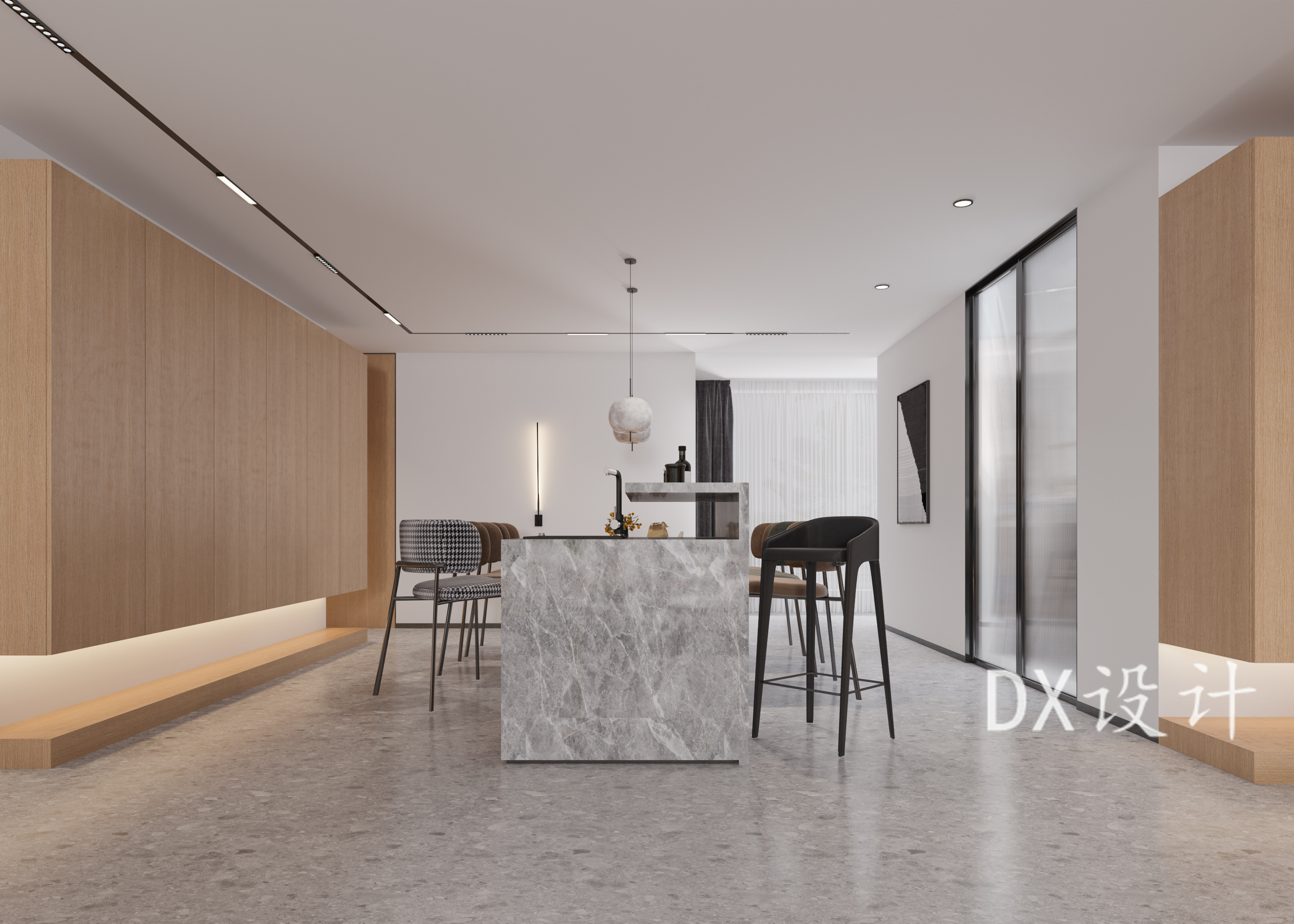 现代简约客餐厅设计合集丨原创作品-11