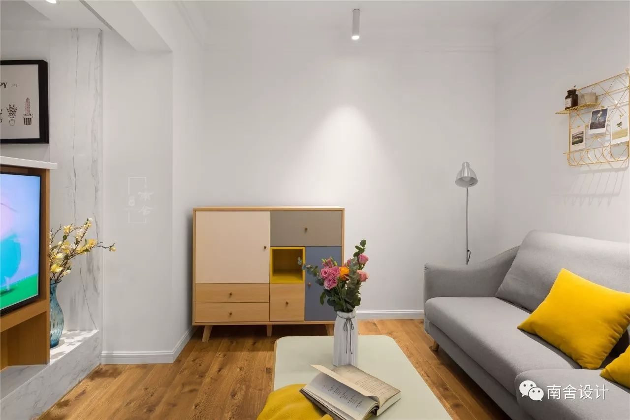 南舍空间设计新作《三原色》——旭日上城二期北欧风实景-30