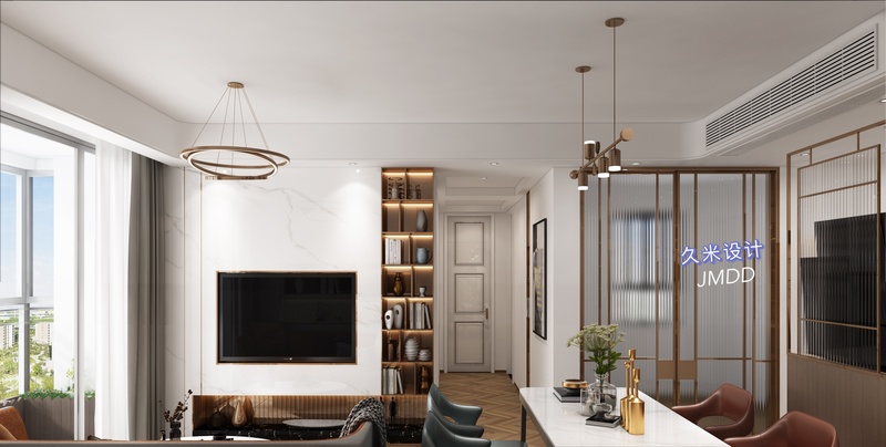 红山公寓65平现代轻奢风，生活死角变收纳空间-1