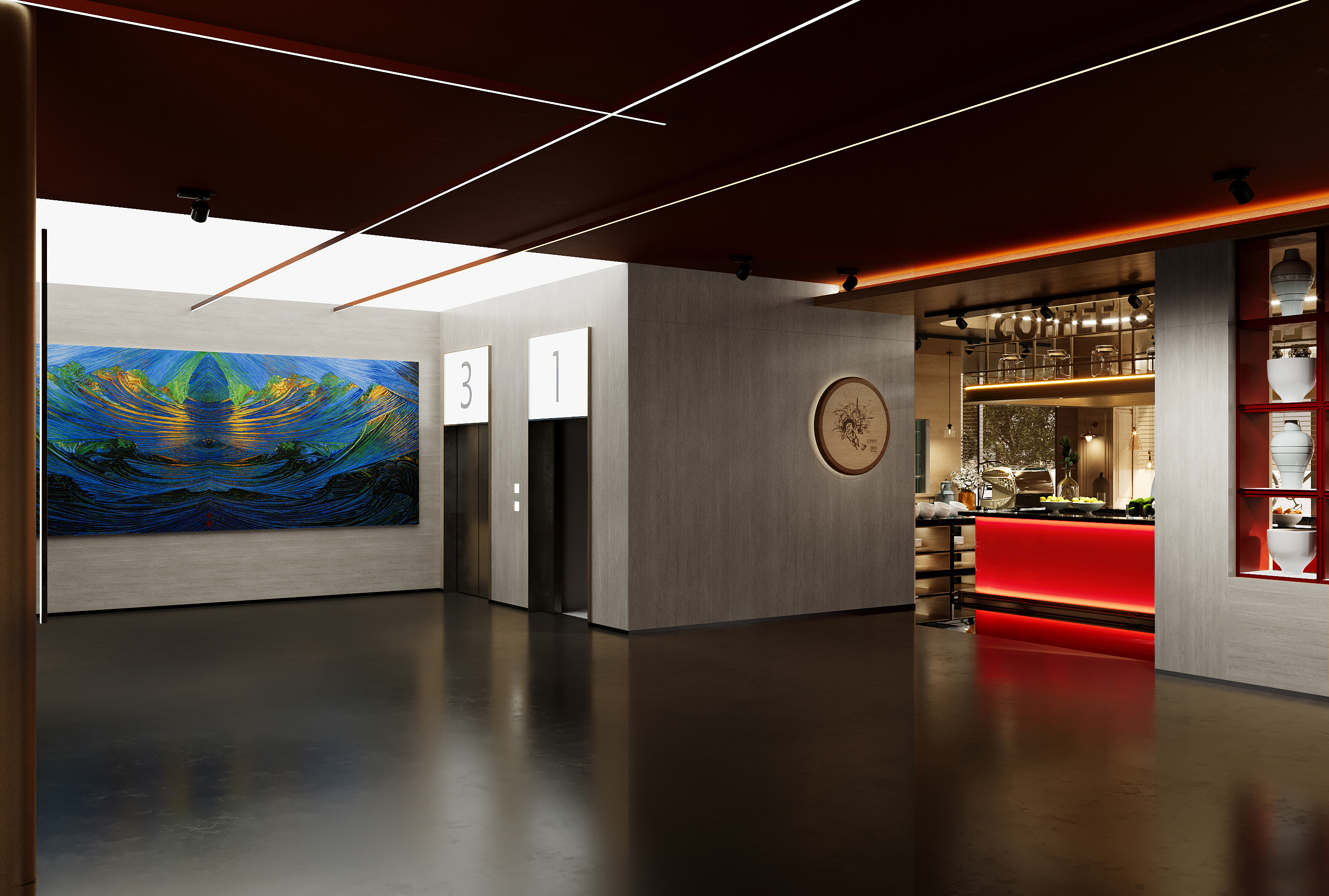 酒店设计方案效果图-16