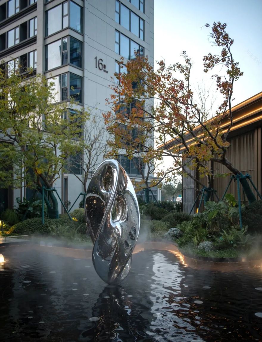 宁波新希望堇麟上府云汀大区|雕塑软装设计|尚沃出品-20