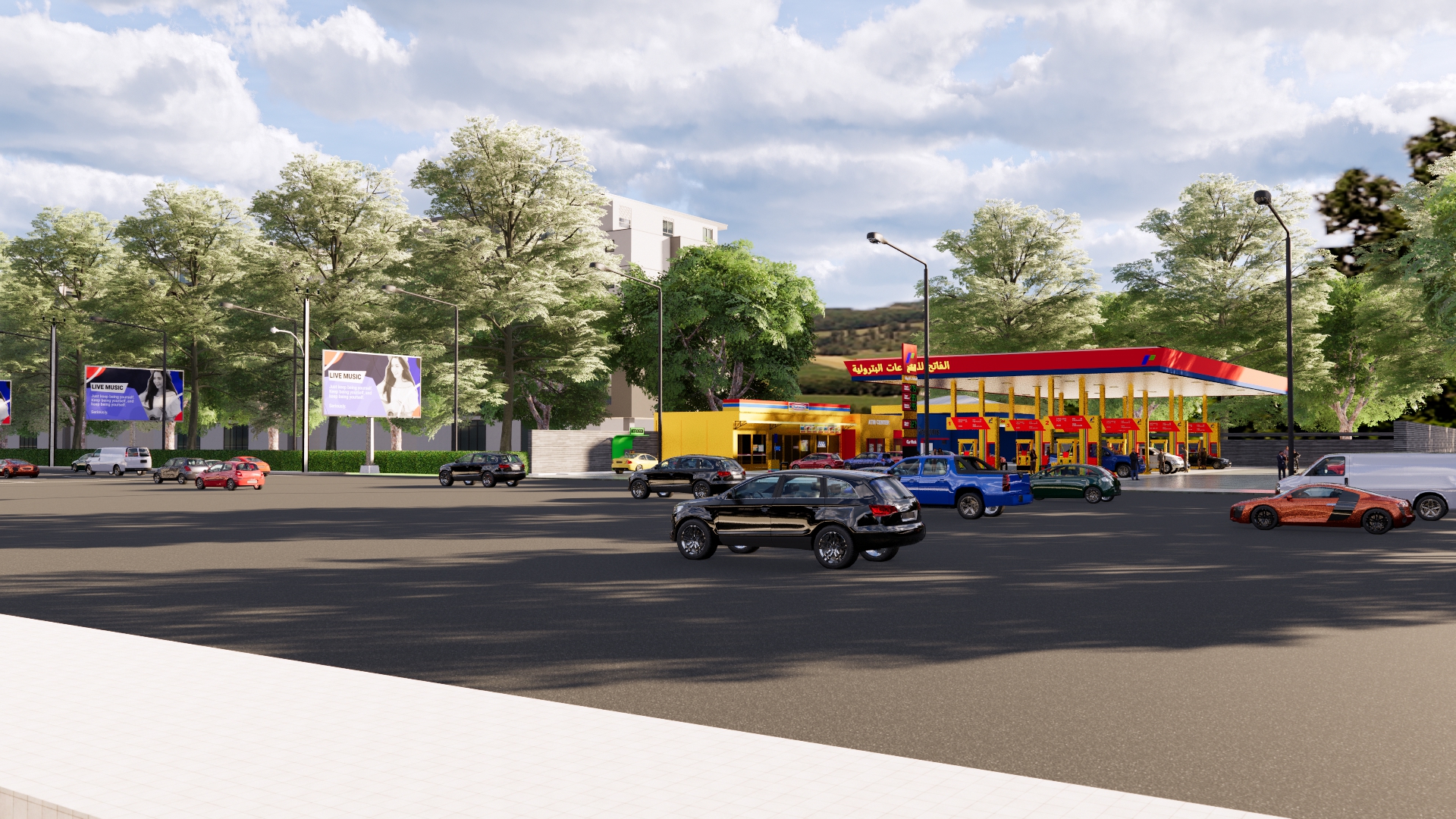 محطه بنزين علي طريق سريع-35