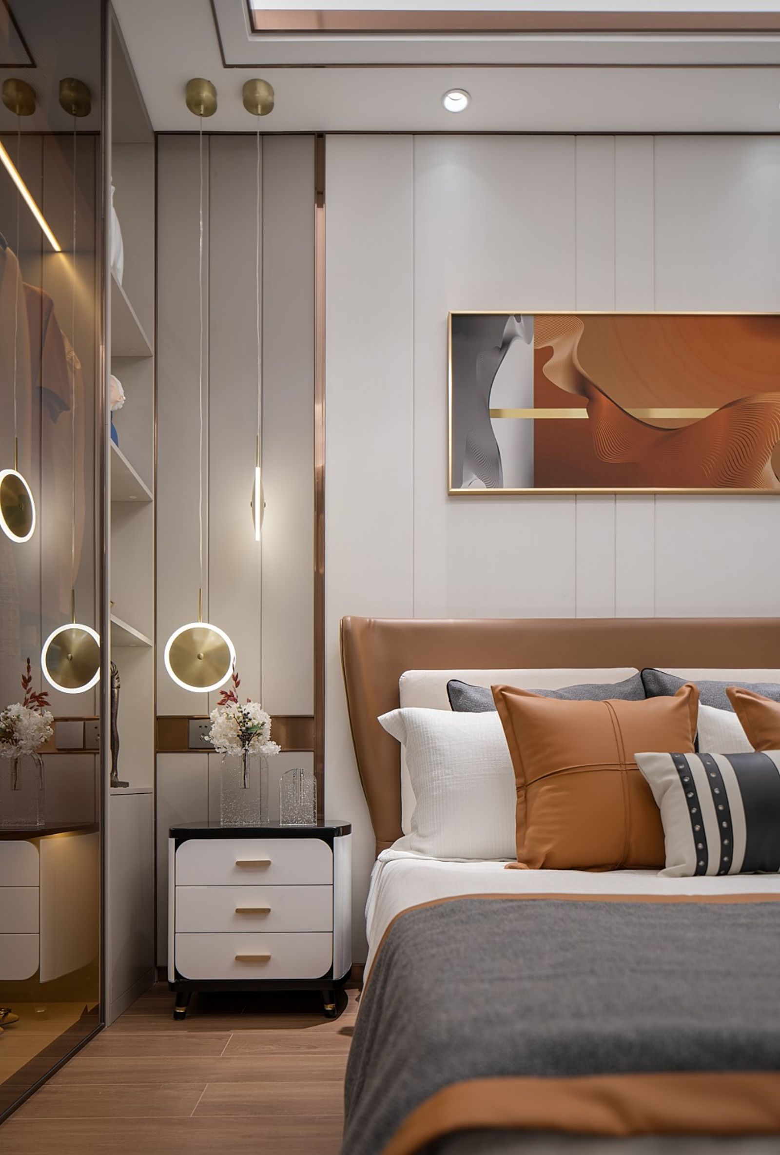 现代客餐厅,卧室,儿童房设计丨中国驻马店丨运成设计-14