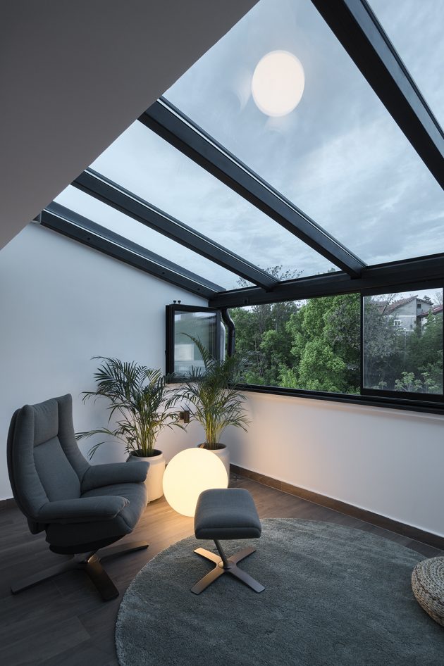 贝尔格莱德Dedinju带木质格栅结构的顶层公寓丨Studio Autori-47