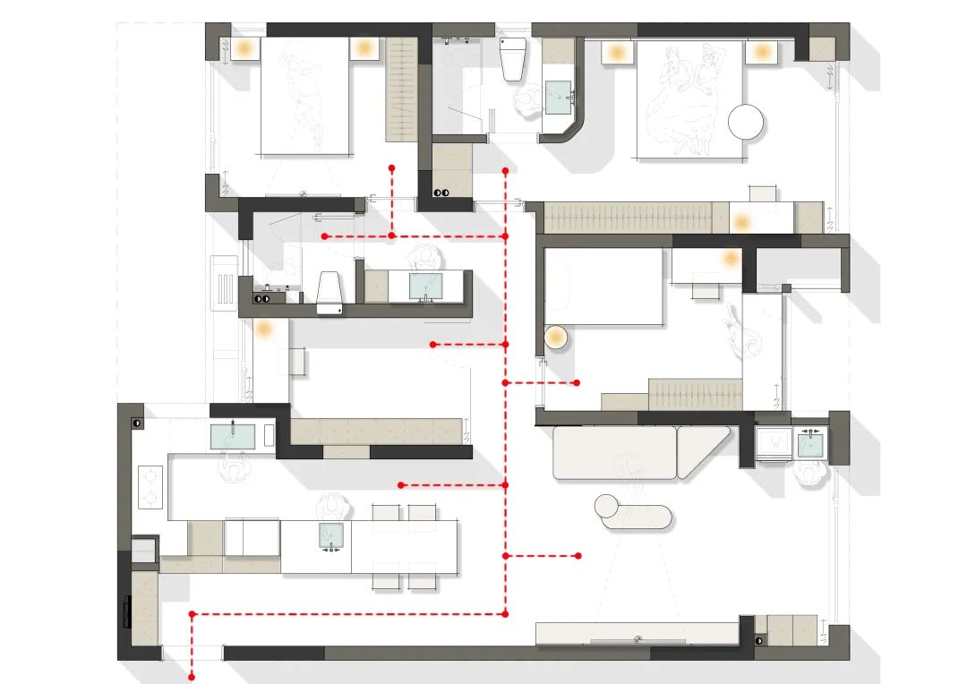 雅居乐棠颂 128㎡现代简约家居丨鸿鹄设计-16
