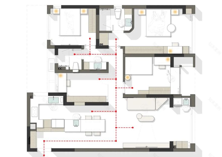 雅居乐棠颂 128㎡现代简约家居丨鸿鹄设计-16