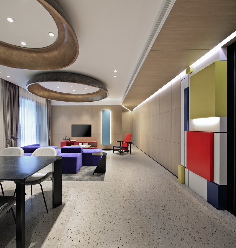 北辰湘府世纪F2创意样板房 | 蒙德里安风格的艺术空间-9