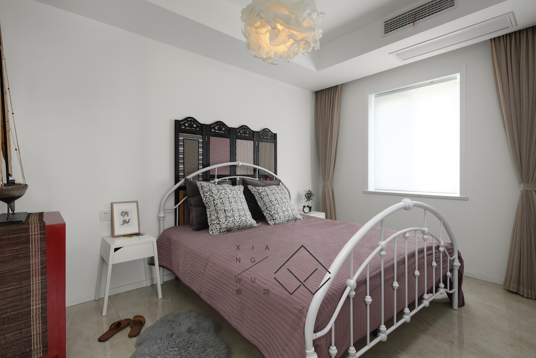 南京华侨大厦混搭风公寓设计，中国红点亮大空间-22