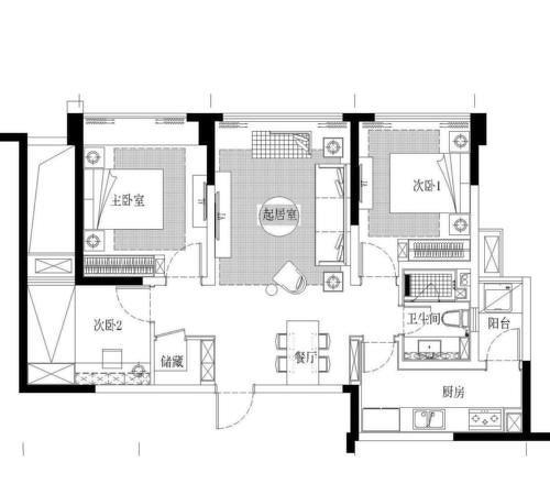 72 平米小户型打造温馨实用家居-0