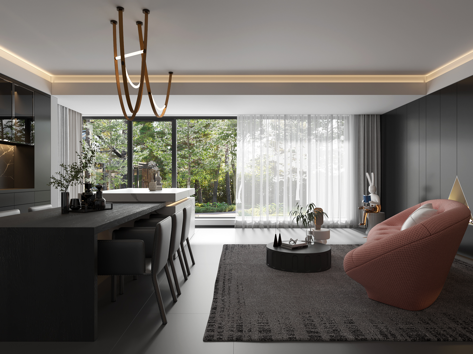 暗黑系别墅设计-3