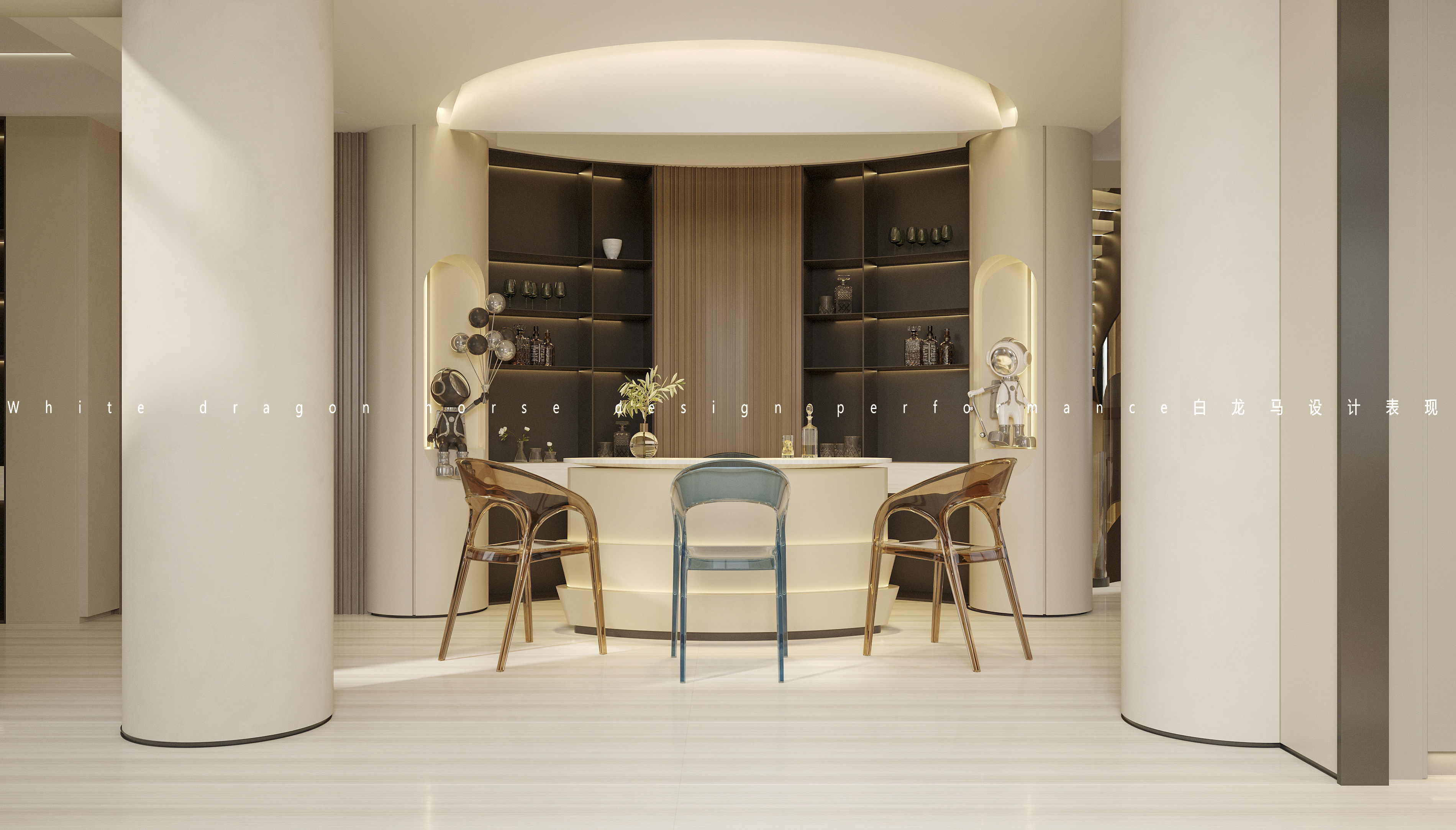 现代奶油风别墅-10