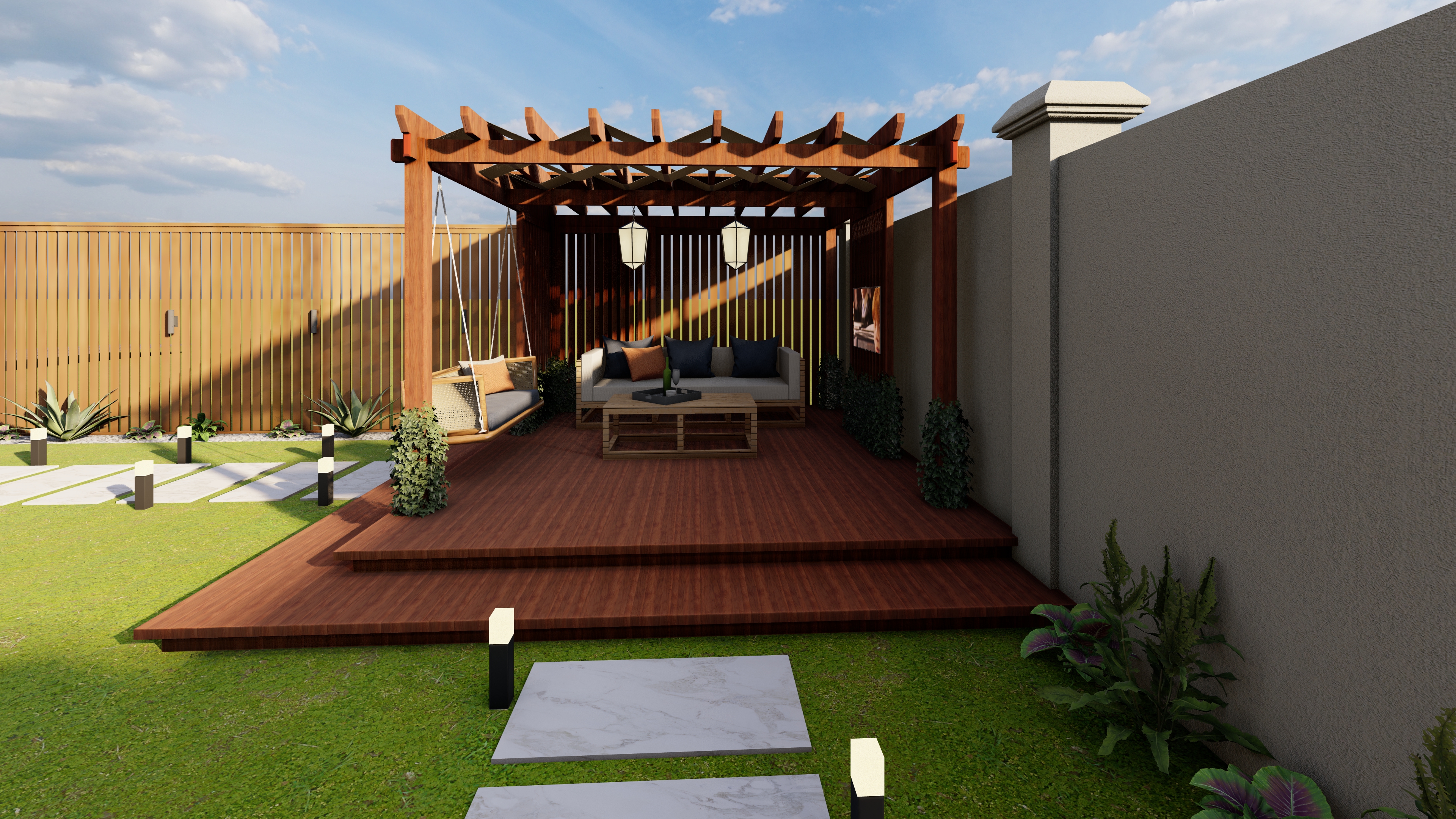 NEW PROJECT : Landscape for a villa in California-11