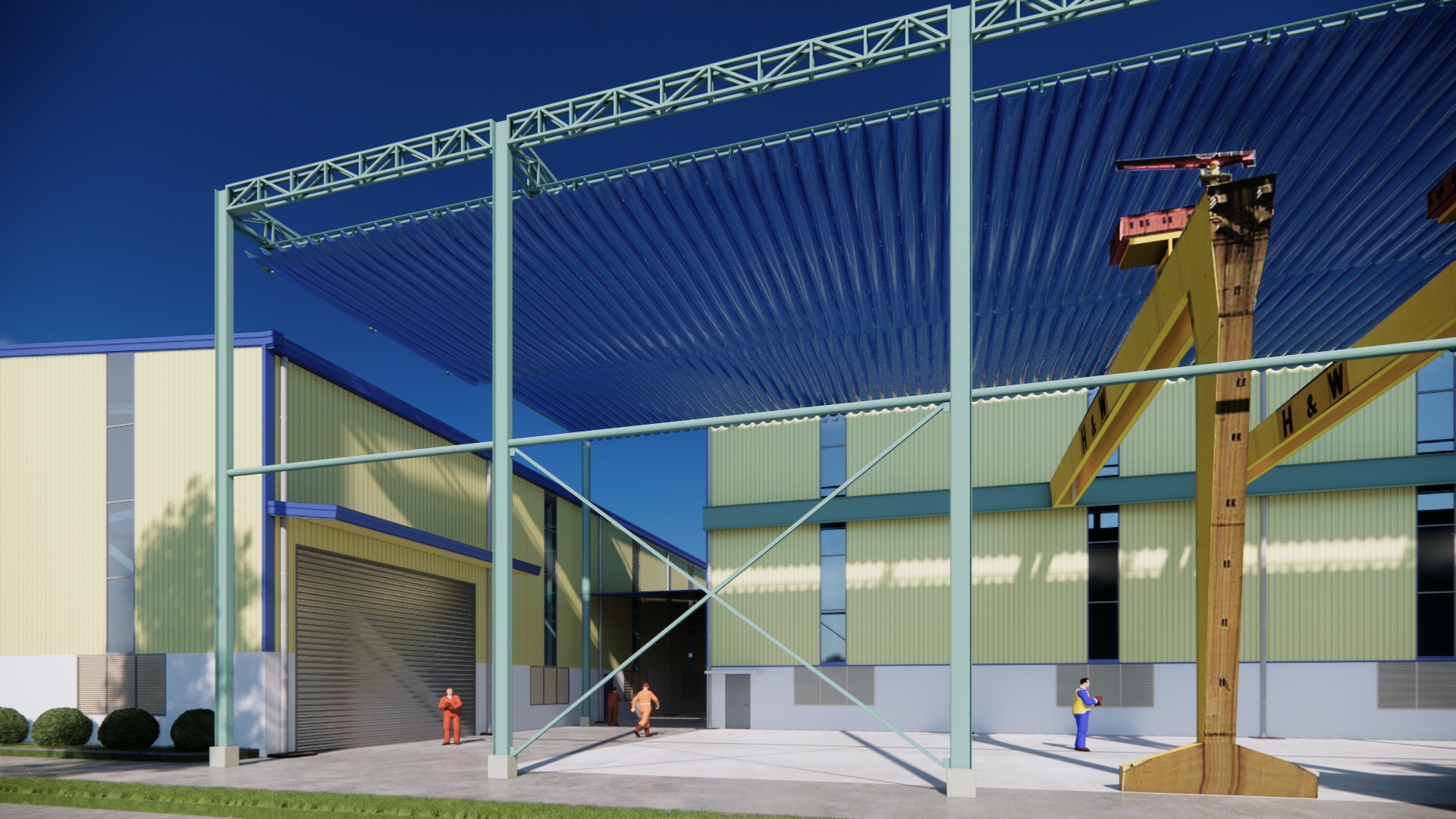 2025 0306 Nhà văn phòng làm mới Soltec + Mái che-4