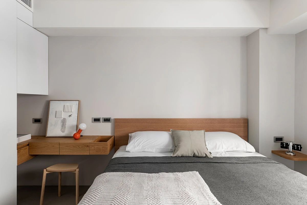 黑白配温暖明亮 70㎡家居设计-41