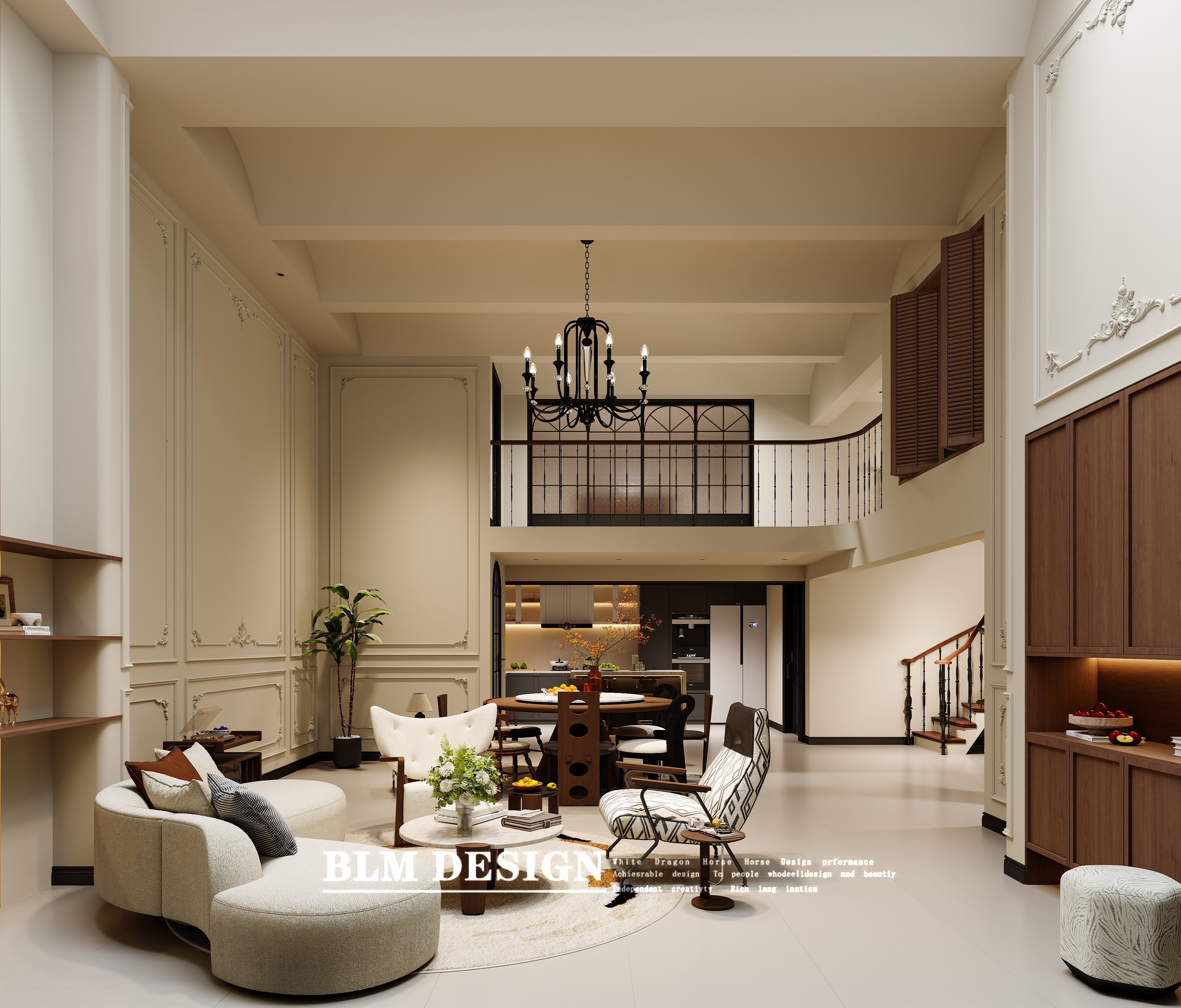 法式中古别墅设计案例分享-6