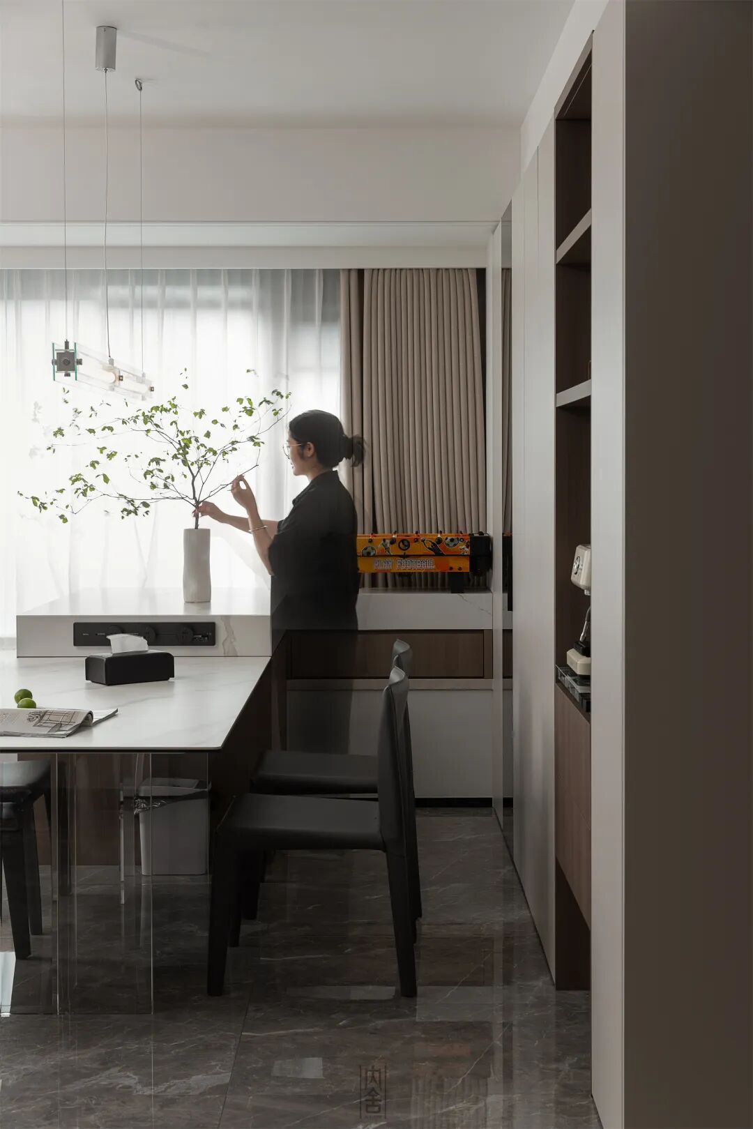 内舍软装丨128㎡现代简约风，纯粹色调营造简洁利落的温柔空间！-21