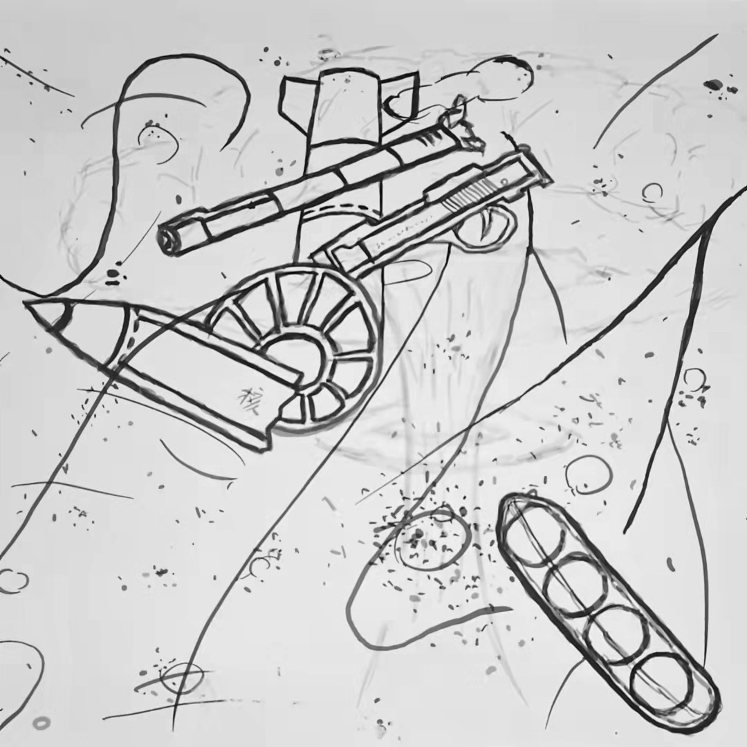 大二 | 钢笔抽象画《浸》《九转功成》| 美术课设-1