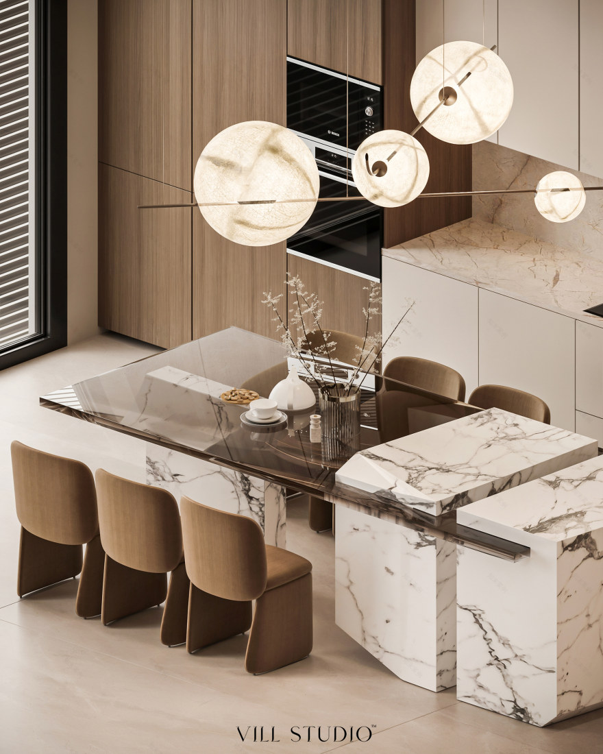 LUXURY LIVING- DINING & KITCHEN INTERIOR | KUWAIT-0