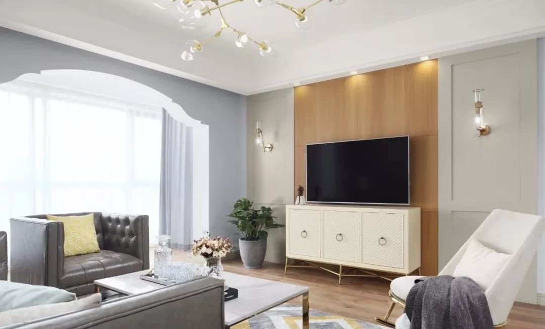 125㎡现代温馨低奢住宅  可米设计-14